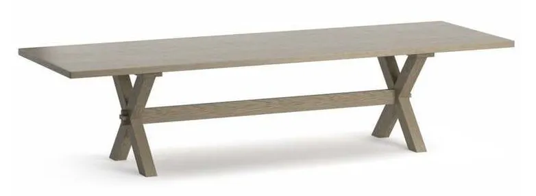 Bassett 4121-2642X Crossbuck Oak Dining Table