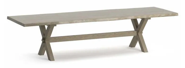 Bassett 4121-2642XLE Crossbuck Oak Live Edge Dining Table Bassett 4121-2642XLE Crossbuck Oak Live Edge Dining Table