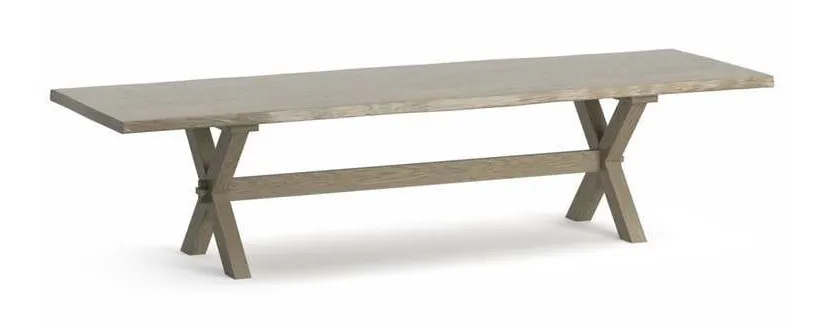 Bassett 4121-2642XLE Crossbuck Oak Live Edge Dining Table Bassett 4121-2642XLE Crossbuck Oak Live Edge Dining Table