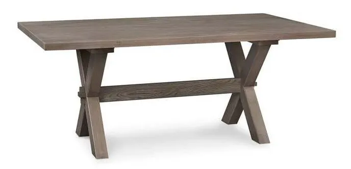 Bassett 4121-7242X Crossbuck Oak Dining Table