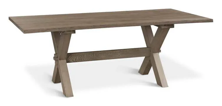 Bassett 4121-7242XLE Crossbuck Oak Live Edge Dining Table Bassett 4121-7242XLE Crossbuck Oak Live Edge Dining Table