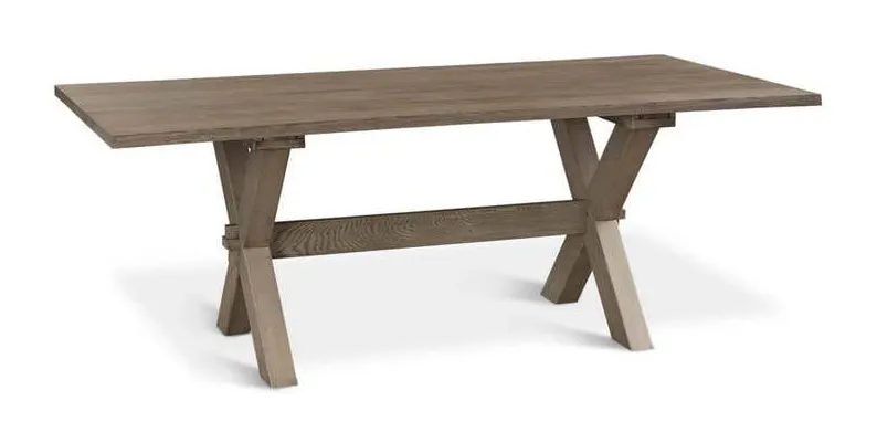 Bassett 4121-7242XLE Crossbuck Oak Live Edge Dining Table Bassett 4121-7242XLE Crossbuck Oak Live Edge Dining Table