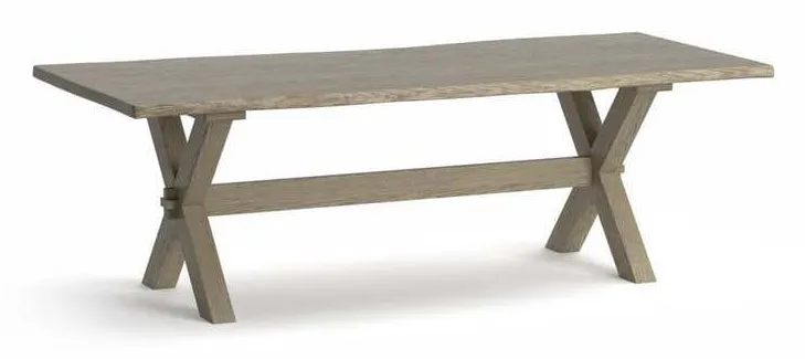 Bassett 4121-9042XLE Crossbuck Oak Live Edge Dining Table Bassett 4121-9042XLE Crossbuck Oak Live Edge Dining Table