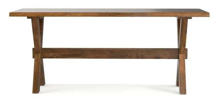 Bassett 6015-7024XLE Crossbuck Maple 70 inch Live Edge Desk