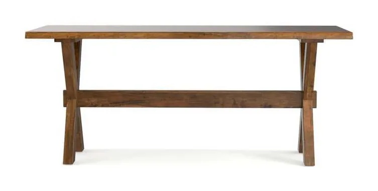 Bassett 6015-7024XLE Crossbuck Maple 70 inch Live Edge Desk Bassett 6015-7024XLE Crossbuck Maple 70 inch Live Edge Desk