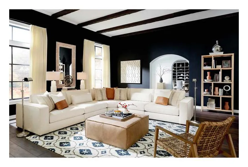 Bassett 2728-LSECT5 Moby 5 Piece L Shaped Sectional Bassett 2728-LSECT5 Moby 5 Piece L Shaped Sectional