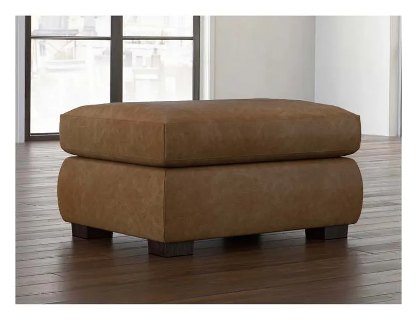 Bassett 3133-01L Jamestown Leather Ottoman Bassett 3133-01L Jamestown Leather Ottoman