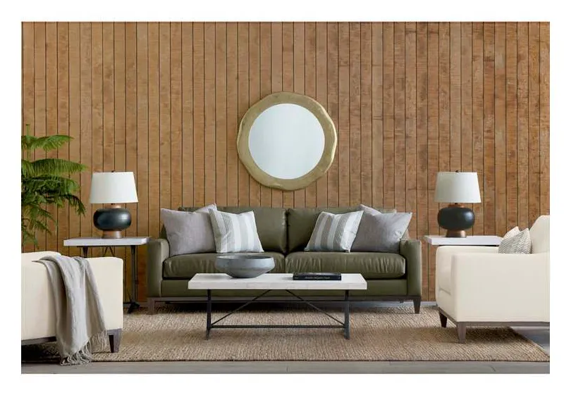 Bassett 3135-62L Sanford Leather Sofa Bassett 3135-62L Sanford Leather Sofa