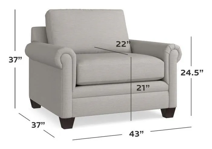 Bassett 3887-18 Carolina Panel Arm Chair and a Half Bassett 3887-18 Carolina Panel Arm Chair and a Half