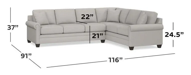 Bassett 3887-LLSECTR Carolina Panel Arm L Shaped Sectional Bassett 3887-LLSECTR Carolina Panel Arm L Shaped Sectional