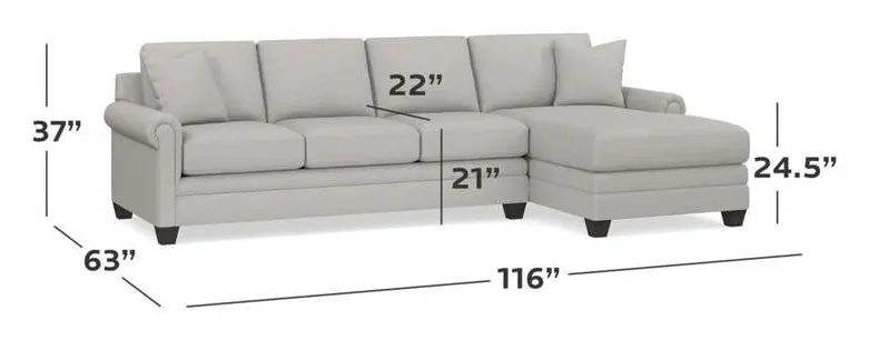 Bassett 3887-RCSECTL Carolina Panel Arm Right Chaise Sectional Bassett 3887-RCSECTL Carolina Panel Arm Right Chaise Sectional