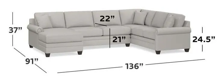 Bassett 3887-USECTR Carolina Panel Arm U Shaped Sectional Bassett 3887-USECTR Carolina Panel Arm U Shaped Sectional