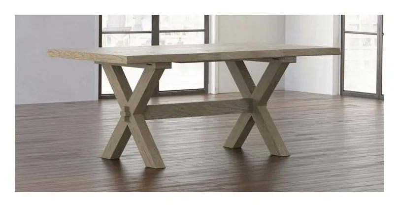 Bassett 4121-0842XLE Crossbuck Oak Live Edge Dining Table Bassett 4121-0842XLE Crossbuck Oak Live Edge Dining Table