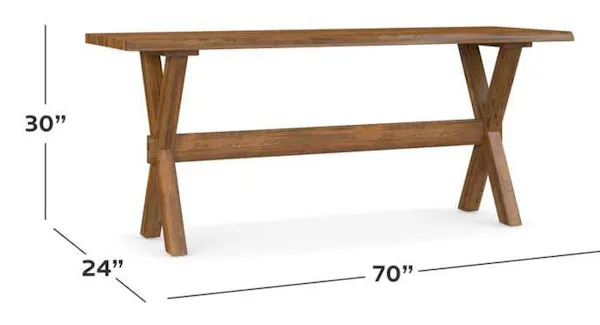 Bassett 6015-7024X Crossbuck Maple 70 inch Desk Bassett 6015-7024X Crossbuck Maple 70 inch Desk