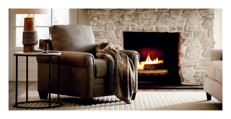 Bassett 3887-12L Carolina Leather Panel Arm Chair Bassett 3887-12L Carolina Leather Panel Arm Chair