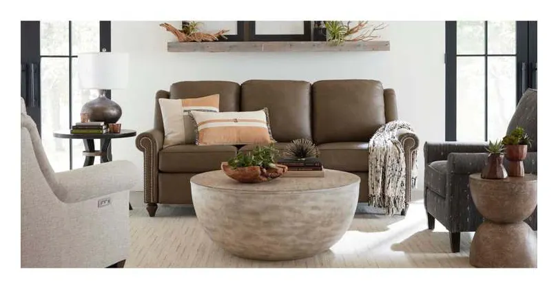Bassett M000-72ML Magnificent Motion Reclining Leather Sofa Bassett M000-72ML Magnificent Motion Reclining Leather Sofa