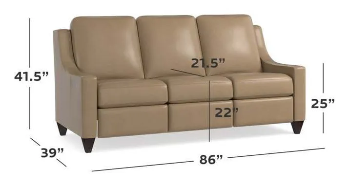 Bassett M000-72ML Magnificent Motion Reclining Leather Sofa Bassett M000-72ML Magnificent Motion Reclining Leather Sofa