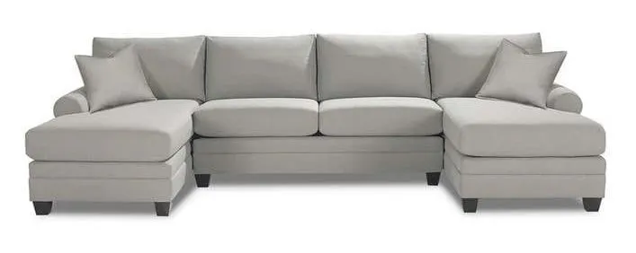 Bassett 3851-CSECT  Carolina Sock Arm Double Chaise Sectional