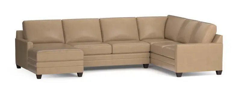 Bassett 3885-USECTLR Carolina Leather Thin Track Arm U Sectional Bassett 3885-USECTLR Carolina Leather Thin Track Arm U Sectional