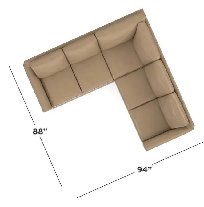 Bassett 3887-LSECTL Carolina Leather Panel Arm L Shaped Sectional Bassett 3887-LSECTL Carolina Leather Panel Arm L Shaped Sectional