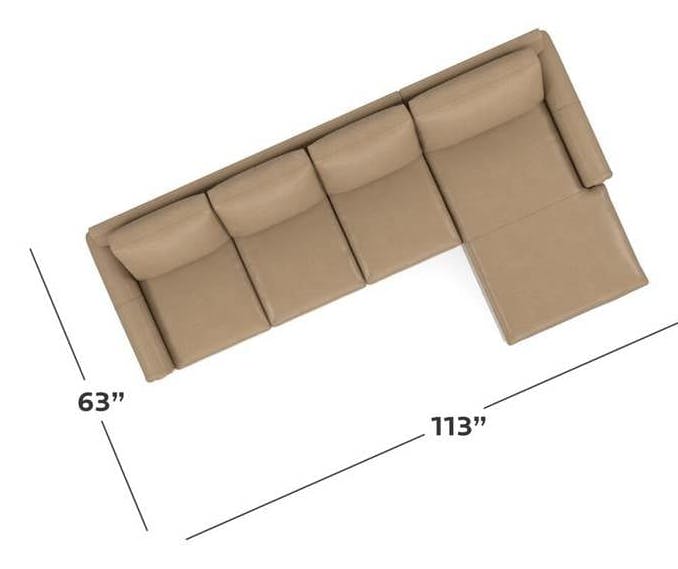 Bassett 3887-RCSECTLL Carolina Leather Right Chaise Sectional Bassett 3887-RCSECTLL Carolina Leather Right Chaise Sectional