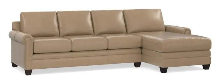 Bassett 3887-RCSECTLL  Carolina Leather Right Chaise Sectional
