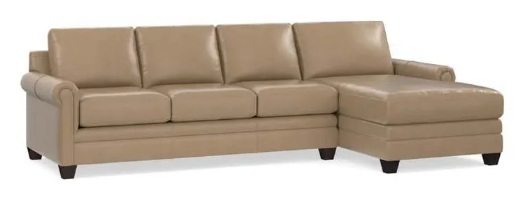 Bassett 3887-RCSECTLL Carolina Leather Right Chaise Sectional Bassett 3887-RCSECTLL Carolina Leather Right Chaise Sectional