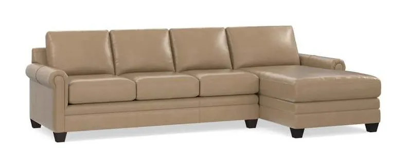Bassett 3887-RCSECTLL Carolina Leather Right Chaise Sectional Bassett 3887-RCSECTLL Carolina Leather Right Chaise Sectional
