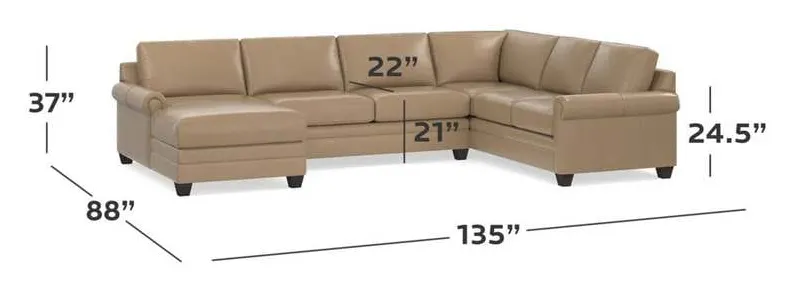 Bassett 3887-USECTLR Carolina Leather Panel Arm U Shaped Sectional Bassett 3887-USECTLR Carolina Leather Panel Arm U Shaped Sectional