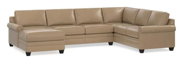 Bassett 3887-USECTLR Carolina Leather Panel Arm U Shaped Sectional Bassett 3887-USECTLR Carolina Leather Panel Arm U Shaped Sectional