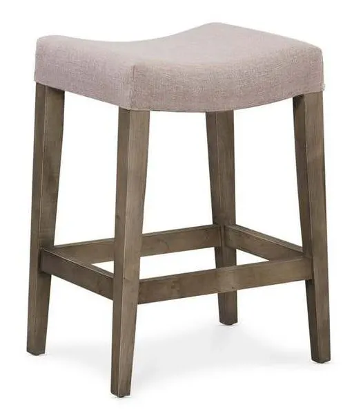 Bassett 4021-0188F Vail Maple Fabric Saddle Stool