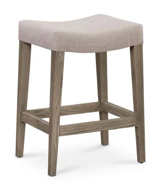 Bassett 4121-0188F Vail Oak Fabric Saddle Stool Bassett 4121-0188F Vail Oak Fabric Saddle Stool