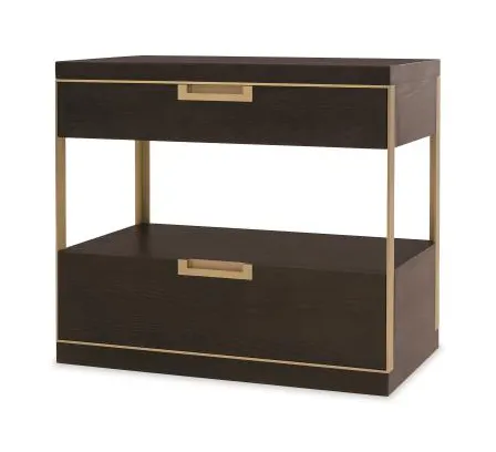 Century Furniture CA3-222 Cadence Two Drawer Nightstand Mocha Century Furniture CA3-222 Cadence Two Drawer Nightstand Mocha