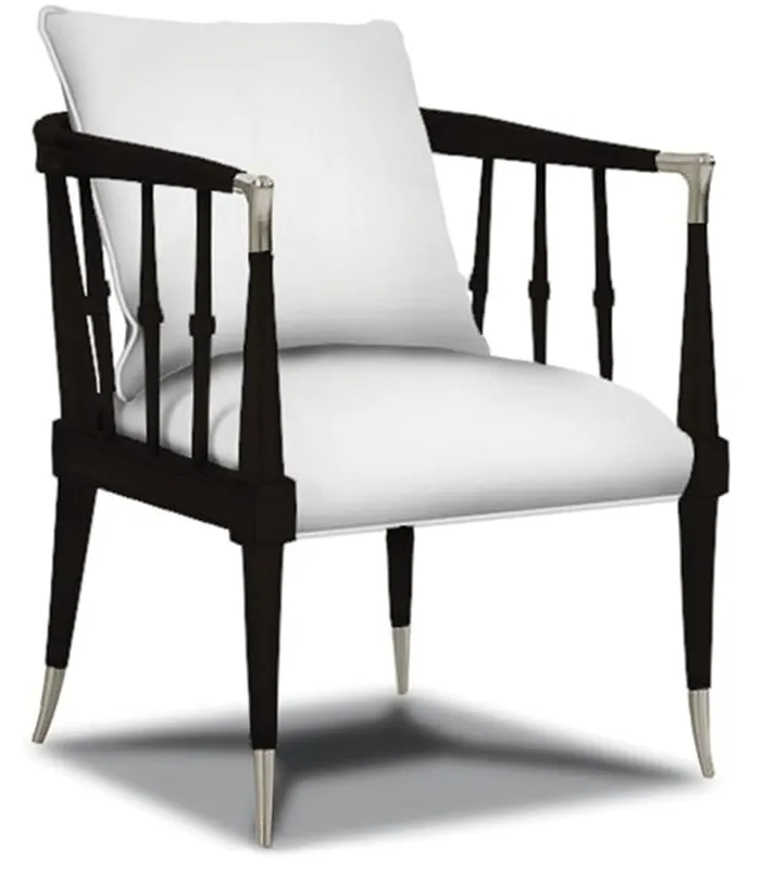 Caracole uph-chawoo-54L Black Beauty Leather Chair Caracole uph-chawoo-54L Black Beauty Leather Chair