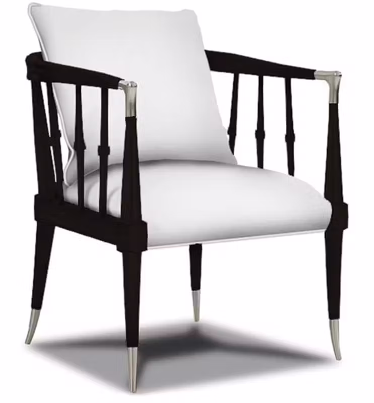 Caracole uph-chawoo-54L Black Beauty Leather Chair Caracole uph-chawoo-54L Black Beauty Leather Chair