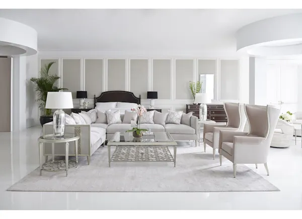 Caracole UPH-019-AC1-B Caracole Classic Fret Knot Armless Chair Sectional Caracole UPH-019-AC1-B Caracole Classic Fret Knot Armless Chair Sectional