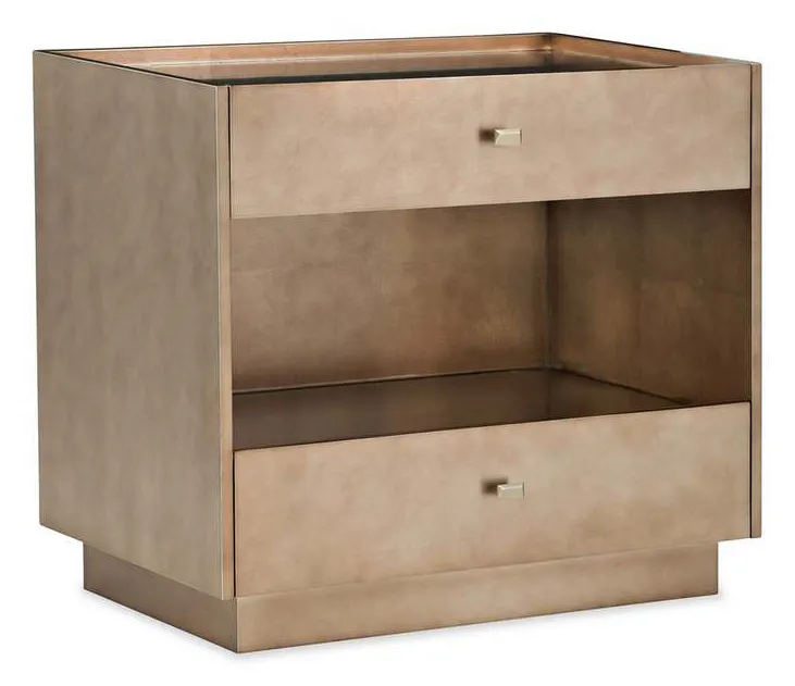 Caracole M103-419-062 Modern Edge Perimeter Nightstand Caracole M103-419-062 Modern Edge Perimeter Nightstand