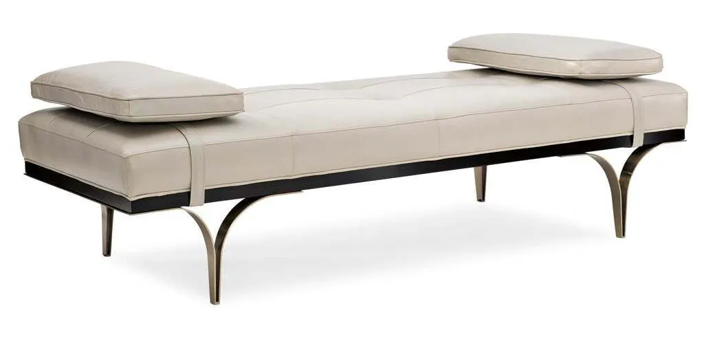 Caracole M100-419-441-A Modern Edge Head To Head Daybed Bench Caracole M100-419-441-A Modern Edge Head To Head Daybed Bench