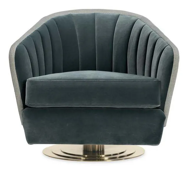 Caracole M100-419-033-A Modern Edge Concentric Swivel Chair Accent Chair Caracole M100-419-033-A Modern Edge Concentric Swivel Chair Accent Chair