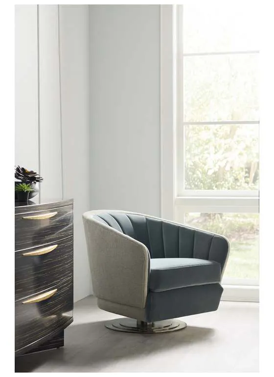 Caracole M100-419-033-A Modern Edge Concentric Swivel Chair Accent Chair Caracole M100-419-033-A Modern Edge Concentric Swivel Chair Accent Chair