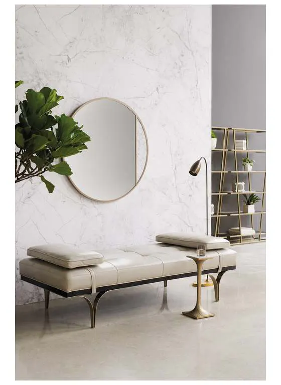 Caracole M100-419-441-A Modern Edge Head To Head Daybed Bench Caracole M100-419-441-A Modern Edge Head To Head Daybed Bench
