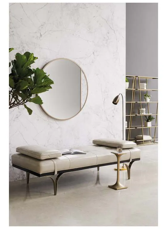 Caracole M100-419-441-A Modern Edge Head To Head Daybed Bench Caracole M100-419-441-A Modern Edge Head To Head Daybed Bench