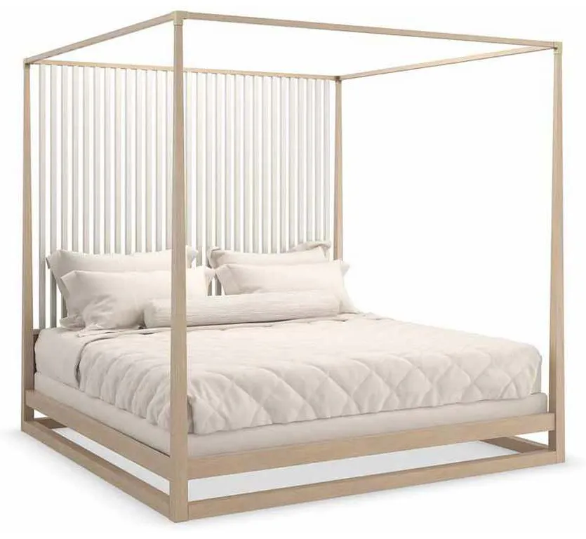 Caracole CLA-022-122 Caracole Classic Pinstripe Light King Bed Caracole CLA-022-122 Caracole Classic Pinstripe Light King Bed