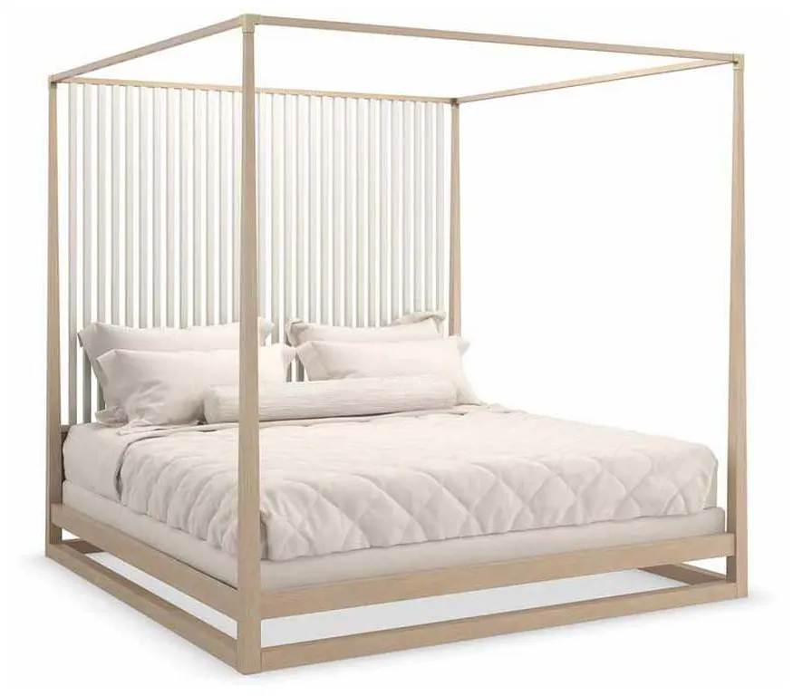 Caracole CLA-022-122 Caracole Classic Pinstripe Light King Bed Caracole CLA-022-122 Caracole Classic Pinstripe Light King Bed