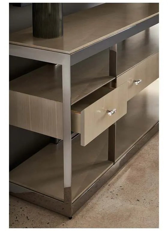 Caracole CLA-422-443 Caracole Classic Shelf Sufficient Console Caracole CLA-422-443 Caracole Classic Shelf Sufficient Console