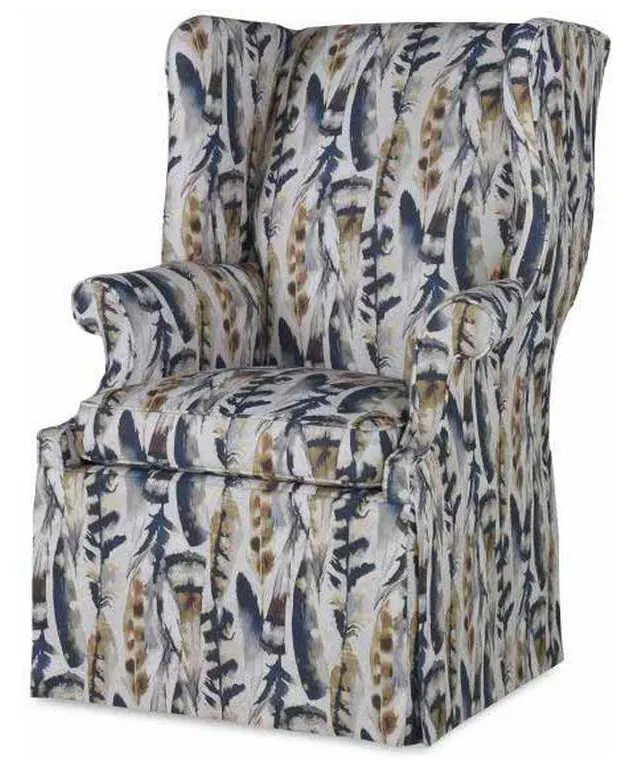 Century 11-1050SK Leo Skirted Wing Chair Century 11-1050SK Leo Skirted Wing Chair