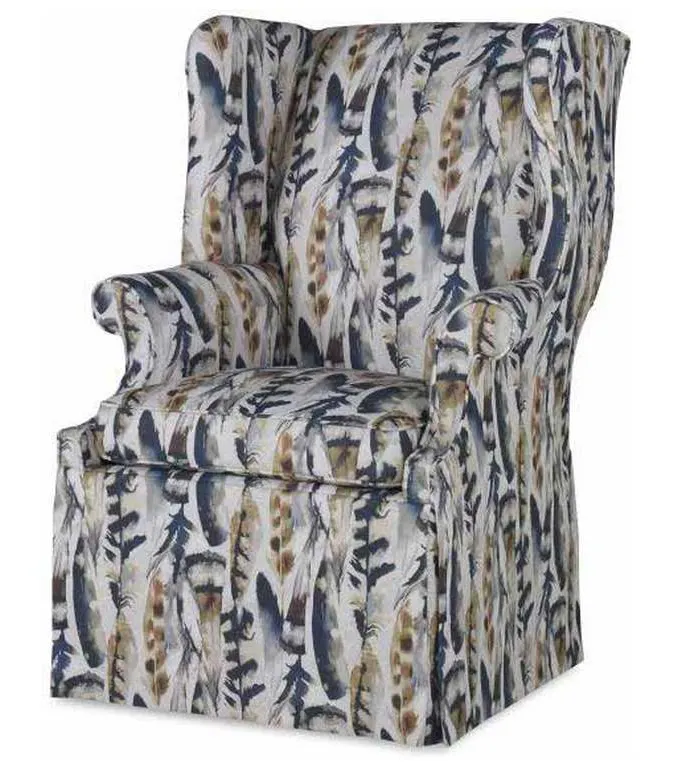 Century 11-1050SK Leo Skirted Wing Chair Century 11-1050SK Leo Skirted Wing Chair
