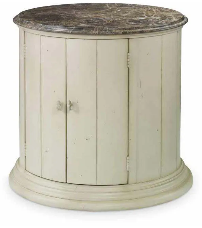 Century 429-623M Town and Country Barrel Commode With Brown Marble Top Century 429-623M Town and Country Barrel Commode With Brown Marble Top