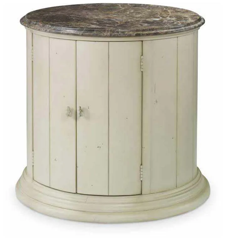 Century 429-623M Town and Country Barrel Commode With Brown Marble Top Century 429-623M Town and Country Barrel Commode With Brown Marble Top