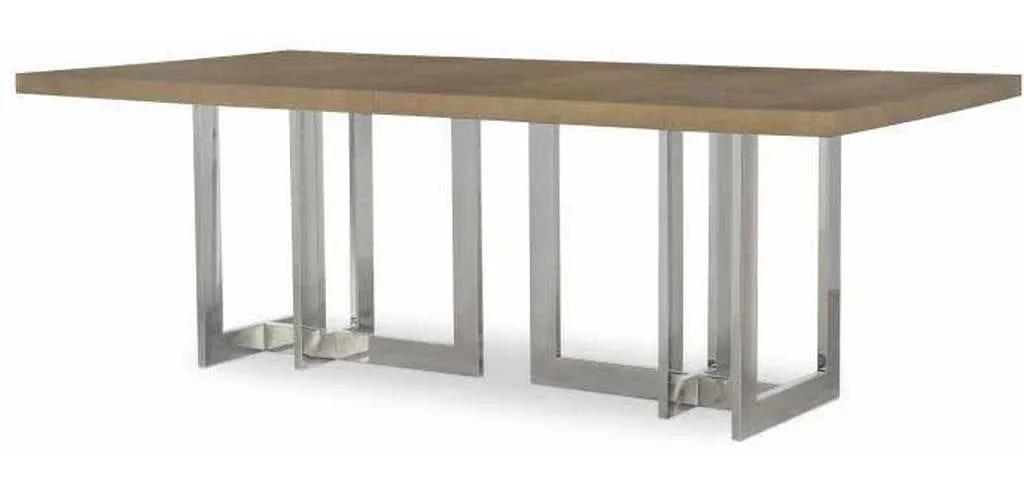 Century 849-308 Milan Oak Dining Table with Metal Base Century 849-308 Milan Oak Dining Table with Metal Base
